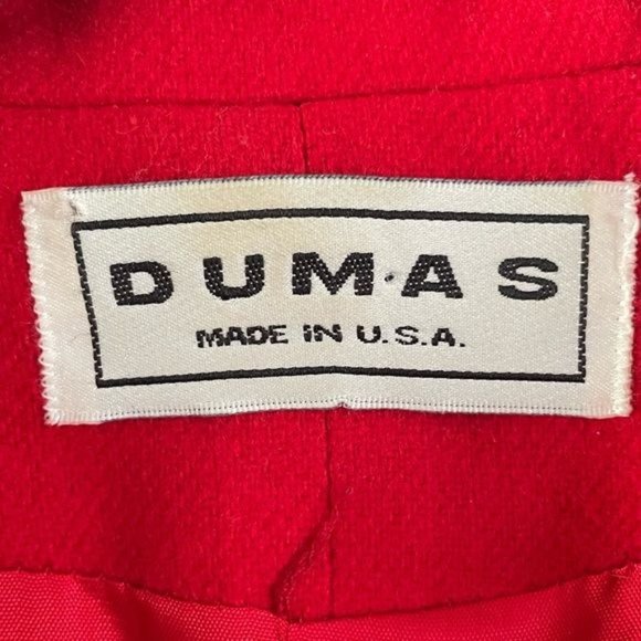 Dumas 100% Wool Red Zip Jacket, Sz Lg Made in USA - Picture 4 of 15